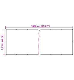 Écran d'intimité de jardin blanc 1000x120 cm PVC