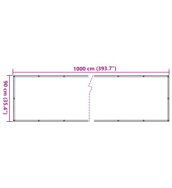 Écran d'intimité de jardin blanc 1000x90 cm PVC