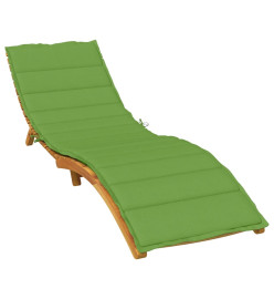 Coussin de chaise longue vert mélangé 200x70x4 cm tissu