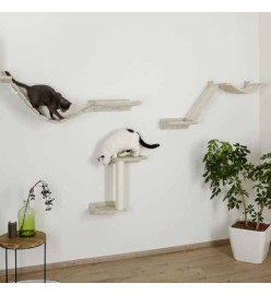 Kerbl Mur d'escalade pour chats Mount Everest Bois Beige