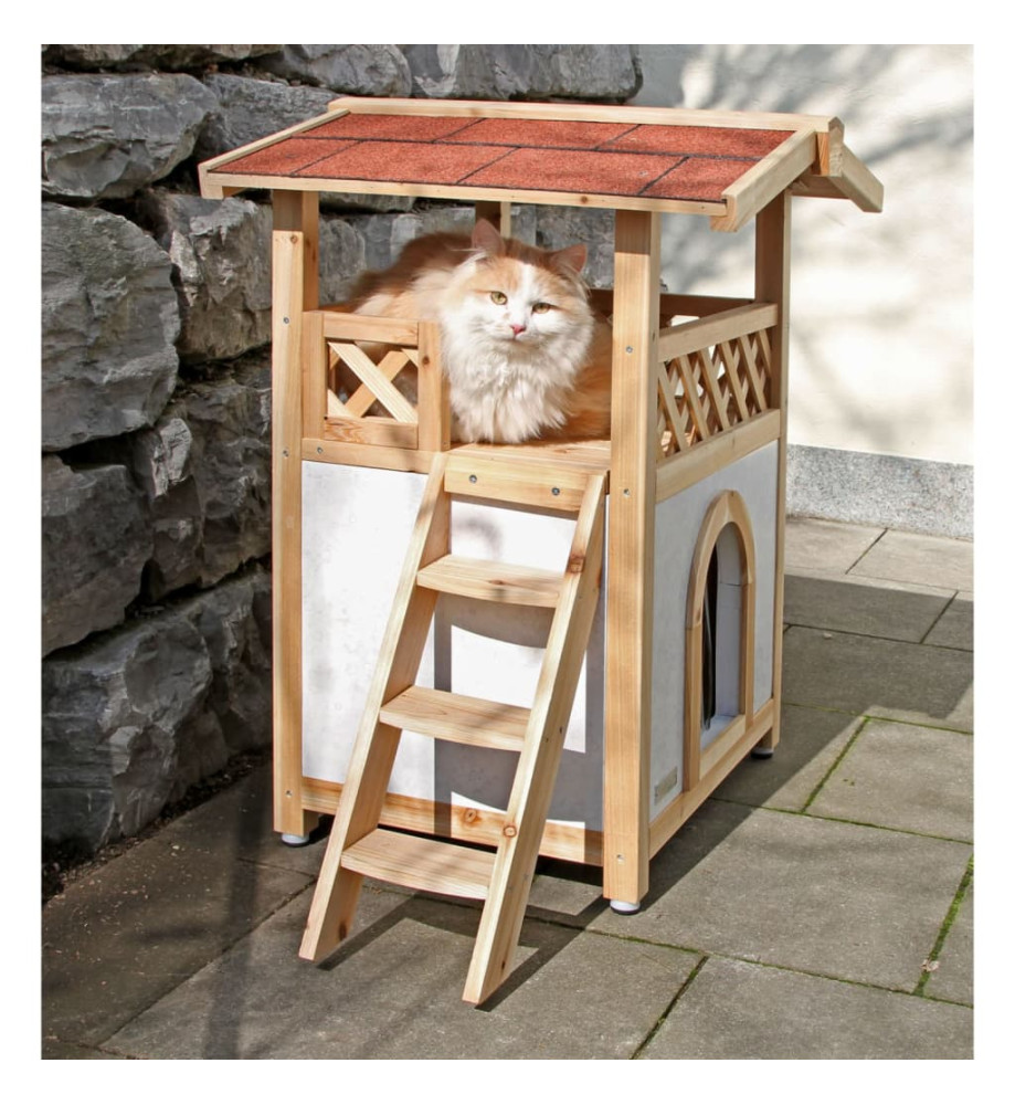 Kerbl Maison pour chats Tyrol Alpin 88x57x77 cm Marron clair