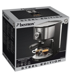 Bestron Machine à expresso AES800STE 1450 W Inox 1,25 L