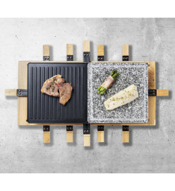 Bestron Gril à raclette ARG300BW 1500 W Bois noir XL