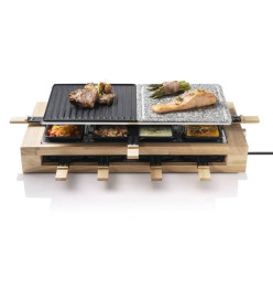 Bestron Gril à raclette ARG300BW 1500 W Bois noir XL