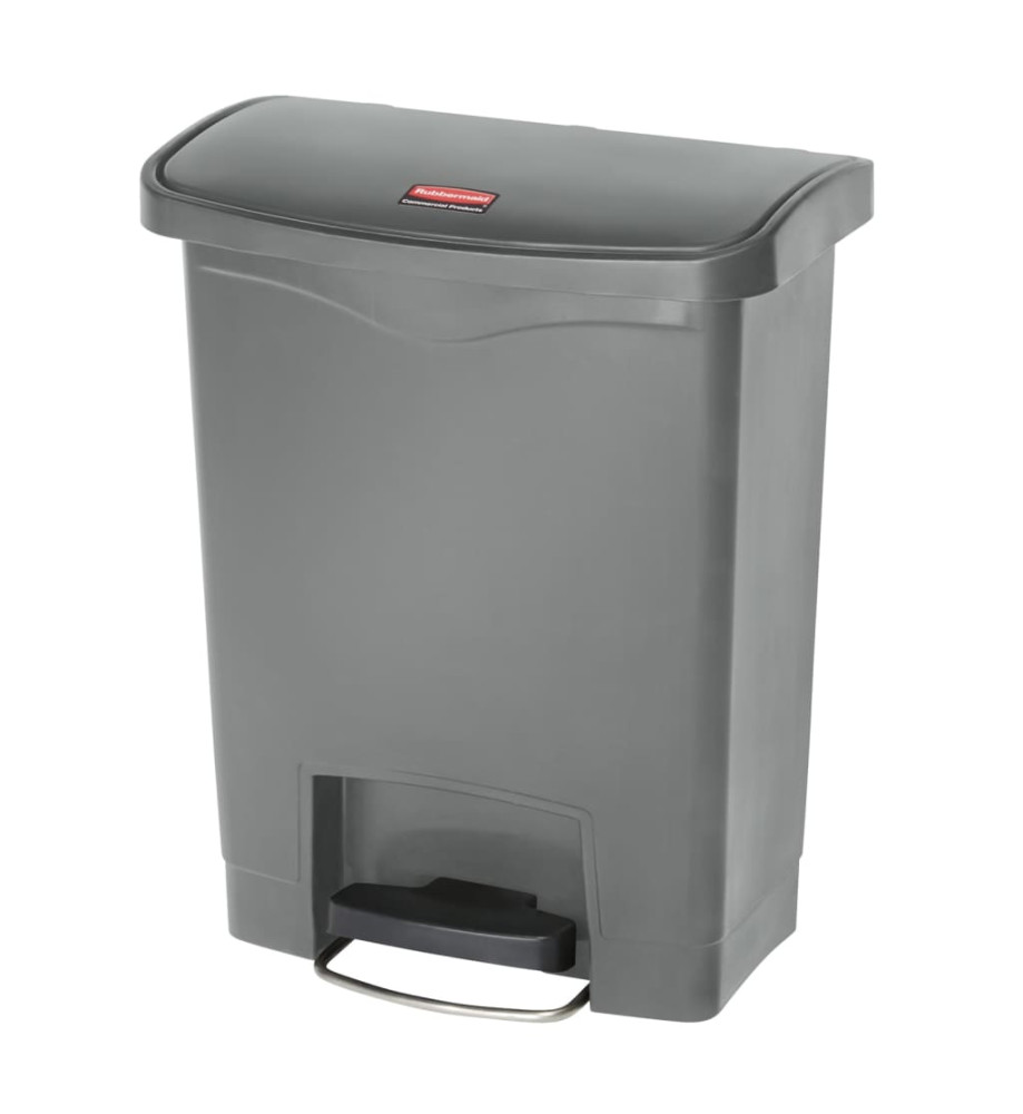 Rubbermaid Poubelle à pédale Slim Jim 30 L Gris