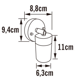 KONSTSMIDE Applique murale Modena réglable 1x7 W Acier inoxydable