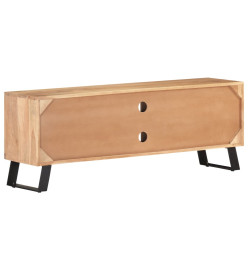 Meuble TV 120x30x42 cm Bois massif d'acacia avec bord naturel