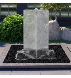 Fontaine de jardin et pompe Acier inoxydable 76 cm Triangulaire