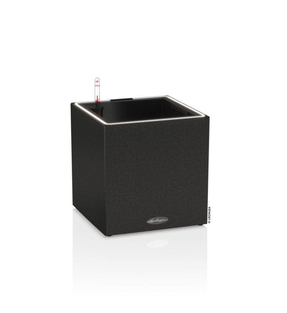 LECHUZA Jardinière CANTO Stone 30 LED Low ALL-IN-ONE 30x30 cm LECHUZA Jardinière CANTO Stone 30 LED Low ALL-IN-ONE 30x30 cm