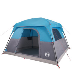 Tente de camping de cabine 4 personnes bleu imperméable