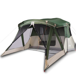 Tente de camping avec porche 4 personnes vert imperméable