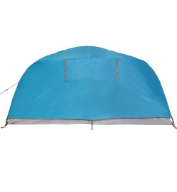 Tente de camping à dôme 4 personnes bleu imperméable