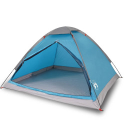 Tente de camping à dôme 4 personnes bleu imperméable