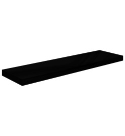 Étagère murale flottante 4 pcs Noir brillant 90x23,5x3,8 cm MDF