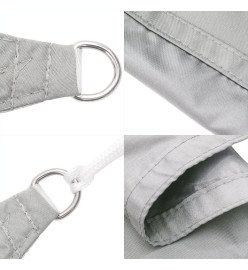 Voile d'ombrage gris clair 4x3 m 100% polyester oxford