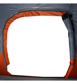 Tente de camping à dôme 2 personnes gris et orange imperméable