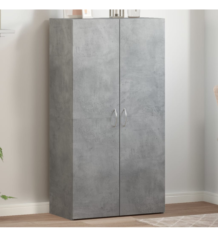 Armoire de classement gris béton 60x32x115 cm bois d'ingénierie Armoire de classement gris béton 60x32x115 cm bois d'ingénierie