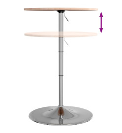 Table de bar Ø60x89,5 cm bois massif de chêne