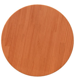 Dessus de table rond cire marron Ø50x2,5 cm bois de pin massif