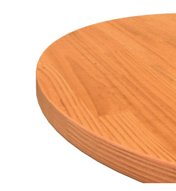 Dessus de table rond cire marron Ø50x2,5 cm bois de pin massif