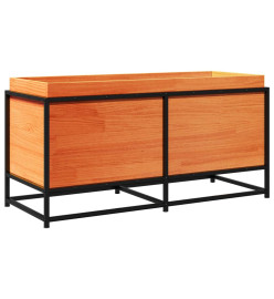 Jardinière cire marron 100x40x50 cm bois de pin massif