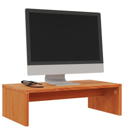 Support de moniteur marron miel 50x27x15 cm bois de pin solide