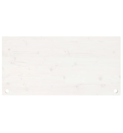 Dessus de bureau blanc 100x60x2,5 cm bois massif de pin