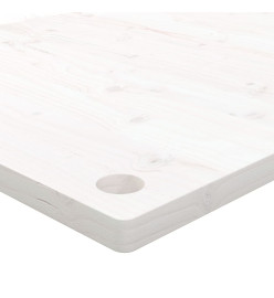 Dessus de bureau blanc 100x60x2,5 cm bois massif de pin