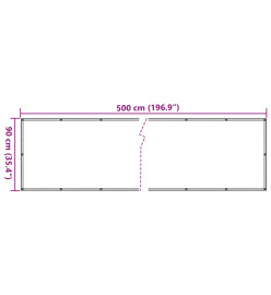 Écran d'intimité de jardin aspect de plante vert 500x90 cm PVC