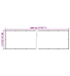 Écran d'intimité de jardin aspect de plante vert 300x90 cm PVC