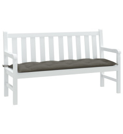 Coussin de banc de jardin gris foncé mélangé 150x50x7 cm tissu