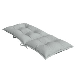 Coussins de chaise à dossier haut lot de 6 gris clair mélangé