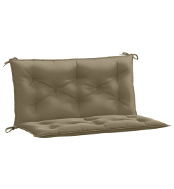 Coussins de banc de jardin lot de 2 taupe mélangé tissu