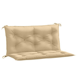 Coussins de banc de jardin lot de 2 beige mélangé tissu