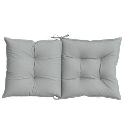 Coussins de chaise à dossier bas lot de 6 gris clair mélangé