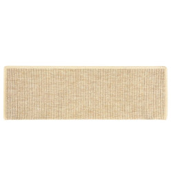 Tapis d'escalier autocollants 15 pcs 65x21x4 cm Beige clair