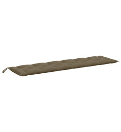 Coussins de banc de jardin lot de 2 taupe mélangé tissu