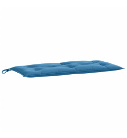 Coussin de banc de jardin bleu mélangé 100x50x7 cm tissu