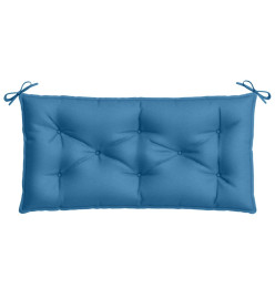 Coussin de banc de jardin bleu mélangé 100x50x7 cm tissu