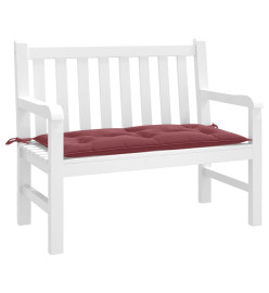 Coussin de banc de jardin rouge bordeaux mélangé tissu