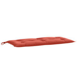 Coussin de banc de jardin rouge mélangé 100x50x7 cm tissu