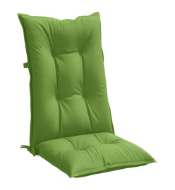 Coussins de chaise à dossier haut lot de 4 vert mélangé tissu