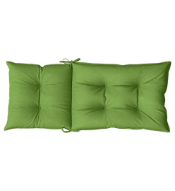 Coussins de chaise à dossier haut lot de 4 vert mélangé tissu