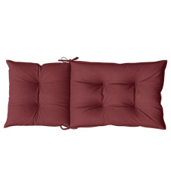 Coussins de chaise dossier haut lot de 4 rouge bordeaux mélangé