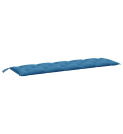 Coussin de banc de jardin bleu mélangé 180x50x7 cm tissu