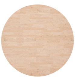 Dessus de table rond Ø90x4 cm Bois de chêne massif non traité