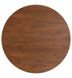 Dessus de table rond Marron foncé Ø80x1,5cm Chêne massif traité