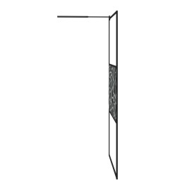 Paroi de douche avec étagère Noir 115x195cm Verre ESG&Aluminium