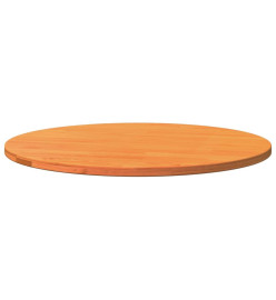 Dessus de table rond cire marron Ø80x2,5 cm bois de pin massif