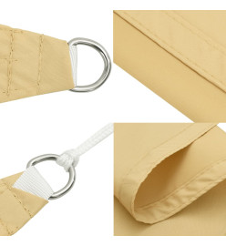 Voile d'ombrage sable 3x2 m 100 % polyester oxford